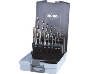 RUKO Jeu de tarauds pour machines HSS en cassette plastique - 14 pces - 259048RO