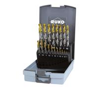 Ruko Jeux de forets DIN 338 type N HSS G TiN taillés meulés en cassette ABS Quantité:1
