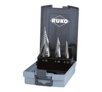 Ruko Jeux de forets étagés HSS en cassette ABS Quantité:1