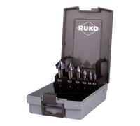 Ruko Jeux de fraises à chanfreiner 3 dents DIN 335 forme C 90° HSS-TiAlN en coffret plastique Quantité:1