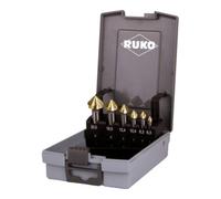 Ruko Jeux de fraises à chanfreiner 3 dents DIN 335 forme C 90° HSS-TiN en coffret plastique Quantité:1