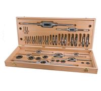 RUKO Jeux d'outils de taraudage HSS dans un coffret en bois pratique - 35 pcs - 245073