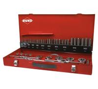 RUKO Kit d'outils de taraudage HSS en cassette industrielle - 54 pièces - 245040