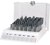 RUKO Module de fraises sur tige en carbure de tungstène dans un présentoir depratique - 35 pièces - 116008TC