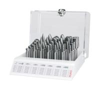 Ruko Ruko Assortiment de fraises limes, denture croisée en présentoir plexi avec serrure Quantité:1