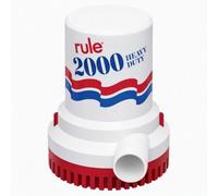 Rule 2000 Pompe de cale | 24 V | Sortie de tuyau de 28 mm | Pompe marine submersible | Élimination d'eau haute capacité