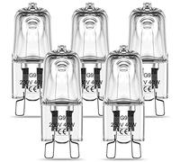 RuLEDne Ampoule Halogène G9 40W Blanc Chaud 2800K, G9 Ampoules Halogène Capsule Intensité Variable 230V, 370LM, Pas de scintillement, Angle de Faisceau 360 , Paquet de 5 Pack