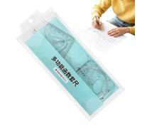 Ruler Set 4 Pieces Ergonomic 7.9inch Clear Scales Mathematical Drawing | Geometry Ruler Set For Primary Secondary 7.9inch School College Students Office Workers Math Exams Architecture