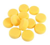 Ruluti 12pcs Artiste à l'aquarelle synthétique Ronde Sponges pour la Peinture Artisanat Poterie (Jaune) Peinture Tool Eponge Tool d'éponge Potter's Sponges