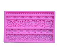 Ruluti Sugarcraft Cake Bordure Décoration Cadre Silicone Moule Baroque Scroll Relief Fondy Candy Candy Chocolate Moules Gumphaste