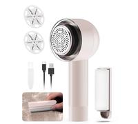 Rumicet Rasoir Anti Bouloche Électrique, Rasoir Bouloche Rouleau 2 En 1, Machine Anti Peluche Rechargeable USB, 2 Vitesses Ajustables, Pour Divers Tissus, Pulls, Cadeaux Pour Femmes (2 Lames Incluses)