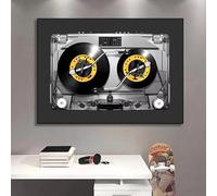 Rumlly Affiche de musique DJ colorée et créative, peinture sur toile, art mural, décoration de salon (70 x 100 cm, sans cadre)