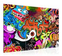 Runa Art Graffiti Peinture Tableau Salon XXL Coloré Art Urbain 120 x 80 cm 3 Parties Decoration Murale 402131a