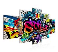 Runa Art Graffiti Tableau Murale Impression sur Toile Intissee 5 Parties Art Urbain Coloré Chambre Salle 004553b