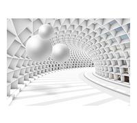 Runa Art Papier peint intissé 3D Abstrait 352 x 250 cm Toison Mur XXL Muraux Tapisserie Photo Décoration Murale Salon Chambre blanc 9223011c