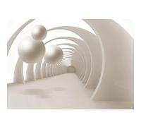 Runa Art Papier peint intissé 3D Abstrakt 352 x 250 cm Toison Mur XXL Tableaux Muraux Tapisserie Photo Décoration Murale Salon Chambre beige 9215011b