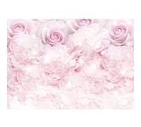 Runa Art Papier peint intissé fleurs roses 352 x 250 cm Toison Mur XXL Tableaux Muraux Tapisserie Photo Décoration Murale Salon Chambre rose 9413011b