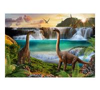 Runa Art Papier peint intissé Mural dinosaure Moderne Toison Salon Chambre à Coucherr Salle - Tableaux Muraux Tapisserie Photo - Vert bleu 9191010a