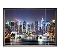 Runa Art Papier peint intissé Mural Fenêtre de New York Moderne Toison Salon Chambre à Coucherr Salle - Tableaux Muraux Tapisserie Photo - Coloré 9026010b