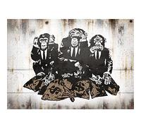 Runa Art Papier peint intissé Singes 352 x 250 cm Laine papier peint Salon Chambre Bureau Couloir décoration Peinture murale décor mural moderne - 100% FABRIQUÉ EN ALLEMAGNE - 9381011a
