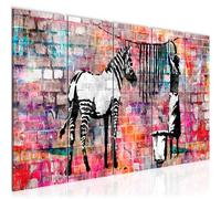 Runa Art Peinture Banksy Lavant Zèbre Impression sur Toile intissee Decoration Murale Salon Chambre 012956c