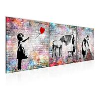 Runa Art - Peinture Banksy Street Art Tableau en Toile non Tissée Coloré En plusieurs Parties Moderne Decoration Murale 029233b