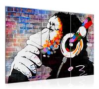 Runa Art Singe Peinture Tableau Salon XXL Coloré Street Art Graffiti 120 x 80 cm 3 Parties Decoration Murale 042531c