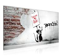 Runa Art Tableau Decoration Murale Banksy Graffiti Citation Rats 1 Partie Moderne Toile non tissée Salon Salle Street Art Noir Gris Rouge 040412c