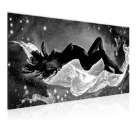 Runa art Tableau Décoration Murale Femme Abstrait 100x40 cm - 1 Panneau Deco Toile Prêt à Accrocher 300912c