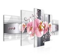 Runa art Tableau Décoration Murale Fleurs D'orchidée 200x100 cm - 5 Panneaux Deco Toile Prêt à Accrocher 008351a