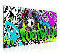 Runa Art Tableau Decoration Murale - Graffiti Football - 1 Partie - Moderne Toile non Tissée - Salon Salle Art Urbain Coloré - 402612a