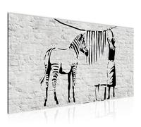 Runa Art Tableau Decoration Murale Lavage De Zebra Banksy 1 Partie Moderne Toile non tissée Salon Salle Graffiti Gris 303212a