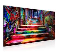 Runa Art Tableau Decoration Murale Street Art 100 x 40 cm Moderne Toile non tissée Coloré Salon Chambre à coucher Bureau Escalier 061412a