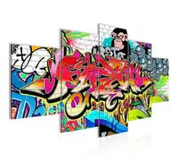 Runa Art - Tableau Graffiti 200 x 100 cm 5 Parties XXL Decoration Murale Dessin Coloré 401751a