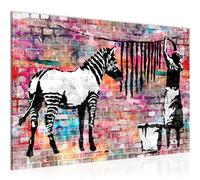 Runa Art Tableau mural Banksy Lavant Zèbre Moderne Tableau Decoracion Murale - Graffiti Blanc Salle 012915c