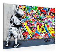 Runa Art Tableau mural Behind the curtain Moderne Tableau Decoracion Murale - Street Art Graffiti Salle 043515a