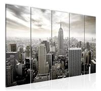 Runa Art Tableau mural XXL New York City 200 x 80 cm Noir Et Blanc 5 Parties - 603455c