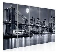 Runa Art Tableau mural XXL New York City 200 x 80 cm Noir Et Blanc 5 Parties - 606755a