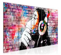 Runa Art Tableau mural XXL Singe 200 x 80 cm Coloré 5 Parties Street Art Graffiti - 042555c