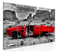 Runa Art Tableau mural XXL Voiture Grand Canyon 200 x 80 cm Gris Rouge 5 Parties - 602255a