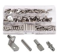 RUNCCI-YUN 120Pcs 4 styles chevilles de support d'étagère Goupilles de Support D'étagère, Goupille de Support d'Etagère en Métal, pour Meubles de Bibliothèque D'armoires de Cuisine 5 mm, 6 mm