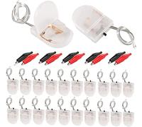RUNCCI-YUN 20 pieces 1 x 3V Support de Pile Bouton，CR2032 support de batterie ，plastique， avec commutation marche/arret interrupteur，transparent, pour Piles à Bouton de Monnaie PCB
