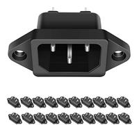 RUNCCI-YUN 20pcs AC 250 V 10 A IEC 320 C14 Montage sur Panneau connecteur d'alimentation Adaptateur Prise Prise de Courant