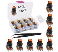 RUNCCI-YUN lineaire cone potentiometre rotatif, WH148, Potentiomètre rotatif, 10k Kit potentiomètre (1 × pincettes anti-statiques)