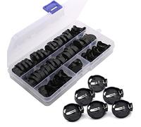 RUNCCI-YUN Lot de 50 Support de Pile Bouton, Adaptateurs de Batterie Portables 3V CR2032 CR2025,2Pin (Noir)