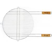 Master Grill & Party Grille de barbecue MG256 ronde acier chromé Ø 46 cm 2 poignées bois de rechange