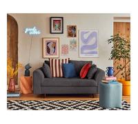 Lisa design Canapé 2 places Rune – velours côtelé – gris foncé