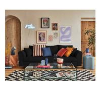 Lisa design – Canapé droit 3 places – Noir
