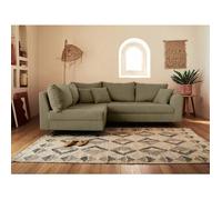 Lisa design – Canapé d'angle Rune – Gauche – 4 places – Velours côtelé
