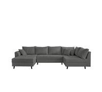 Lisa design Canapé panoramique Rune – Gris foncé